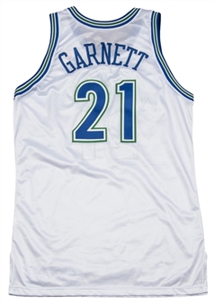 1995-96 Kevin Garnett Game Used Minnesota Timberwolves Rookie Home Jersey-(Team LOA)